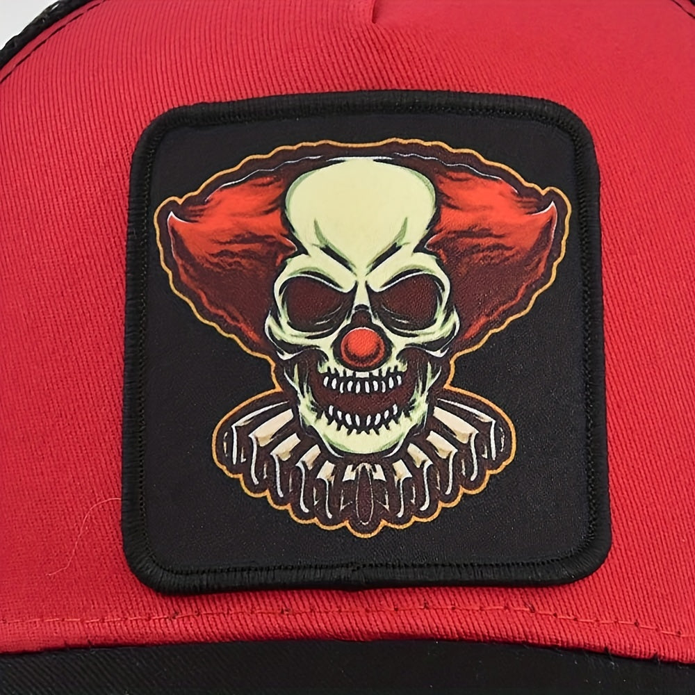 Unisex Mesh Baseball Cap Clown Embroidery Outdoor Sport Hat