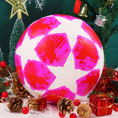 Seamless Soccer Ball With Pump Long-lasting Outdoor Football Halloween Gift