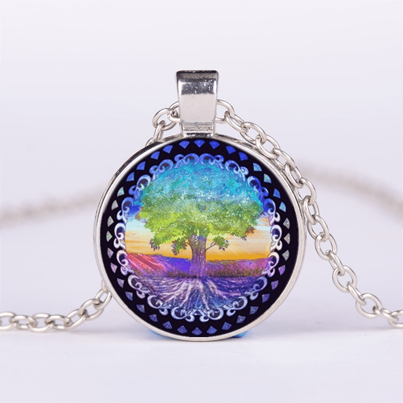 Tree Of Life Round Pendant Necklace for Kids