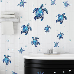 4pcs Creative Turtle Wall Stickers Bedroom Living Room Bathroom Refrigerator