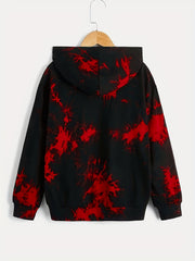 Boys Smudge Print Hoodie Pullover Top Sweatshirt