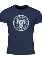 Family Sheep Men's Graphic Tee Crew Neck Shirt