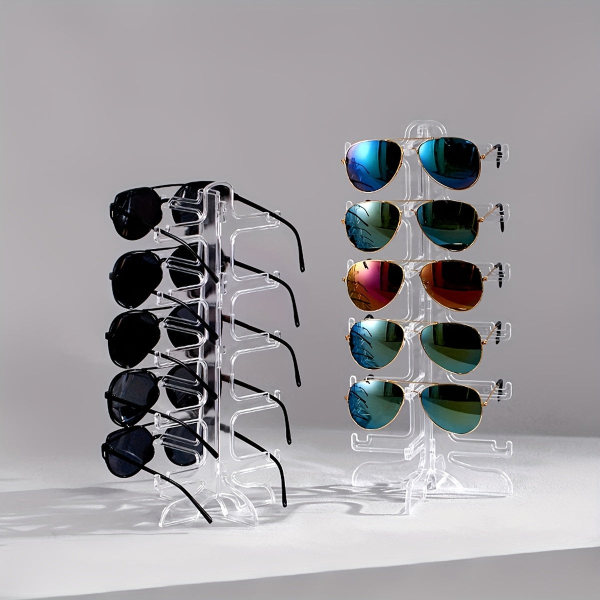 Clear Glasses Display Rack Eyeglasses Sunglasses Storage Stand Holder