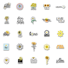 Cute Daisy Slogan Sticker Pack for Personalizing Items