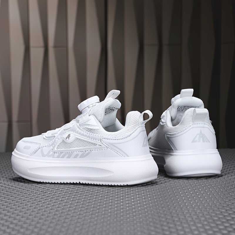 Boys Mesh Sneakers with Rotating Button Breathable Non-slip Shoes