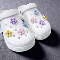 8pcs Flowers Charms for Sandals Girls Women Decoration