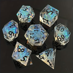 7pcs Sharp Resin Dice Set for Board Game Entertainment