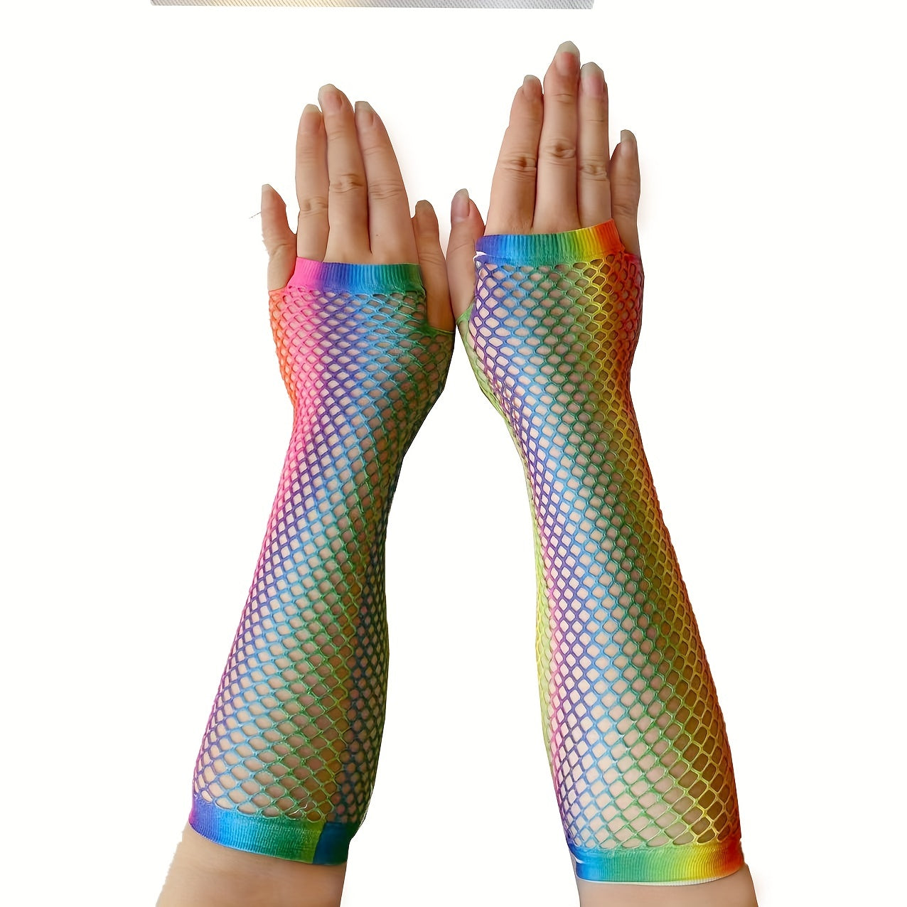 Rainbow Gradient Half Finger Gloves LGBT Pride Accessories