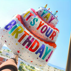1pc Three Layer Birthday Cake Balloon Holder Brown Bear