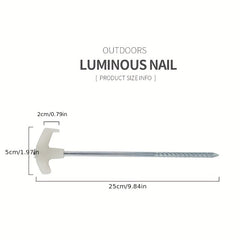 Luminous Nail Camping Tent Peg Wind Rope Nail Steel Nail Accessories