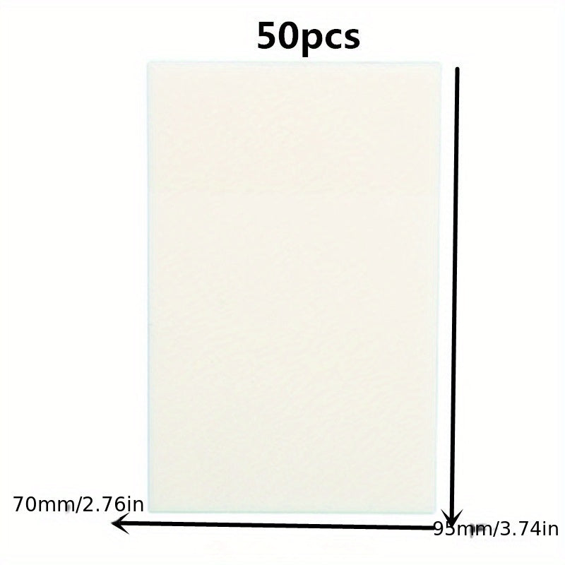 50PCS Transparent Sticky Notes Set Clear Self Stick Notes Waterproof Memo Pads