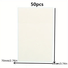 50PCS Transparent Sticky Notes Set Clear Self Stick Notes Waterproof Memo Pads