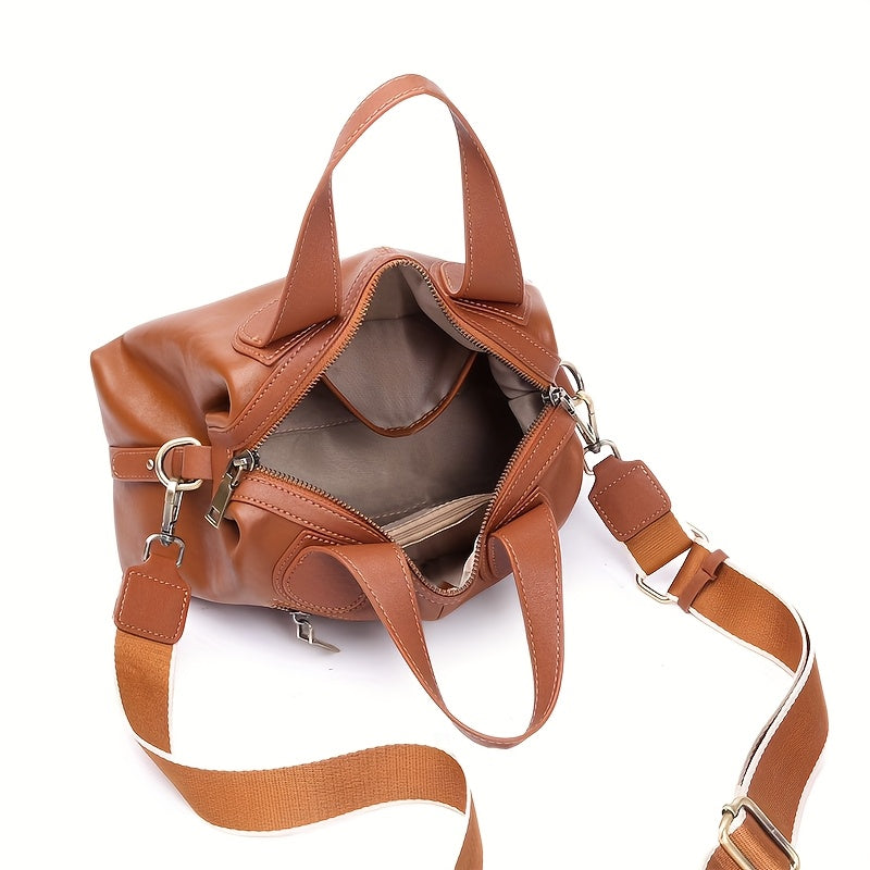 Leather Women's Handbag Crossbody & Shoulder Bag in Chocolate Light Bro