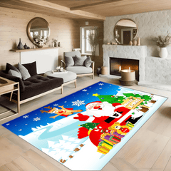 Christmas Carpet Waterproof Anti-Fouling Anti-Slip Washable Farmhouse Dwarf
