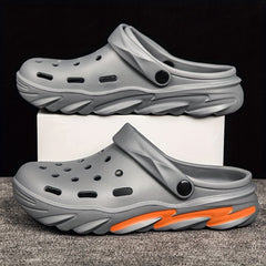 Men's Comfortable Platform Clogs Hollow Out Non Slip Garden Shoes