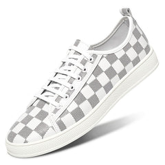Men's Plaid Print Sneakers Lightweight Walking Shoes