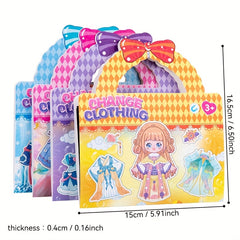 Princess Dress Up Fridge Sticker Toy