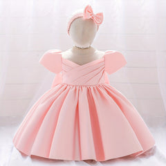 Gorgeous Birthday Wedding Baptism Gown Dress Fairy Girls V Neck Tutu Dress