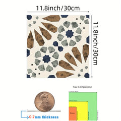 10pcs Boho Floor Sticker Self Adhesive Tile Home Decor Kitchen Bathroom