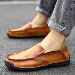 Men's Comfy Stitch Loafer Shoes Non-Slip Slip-On Driving Shoes