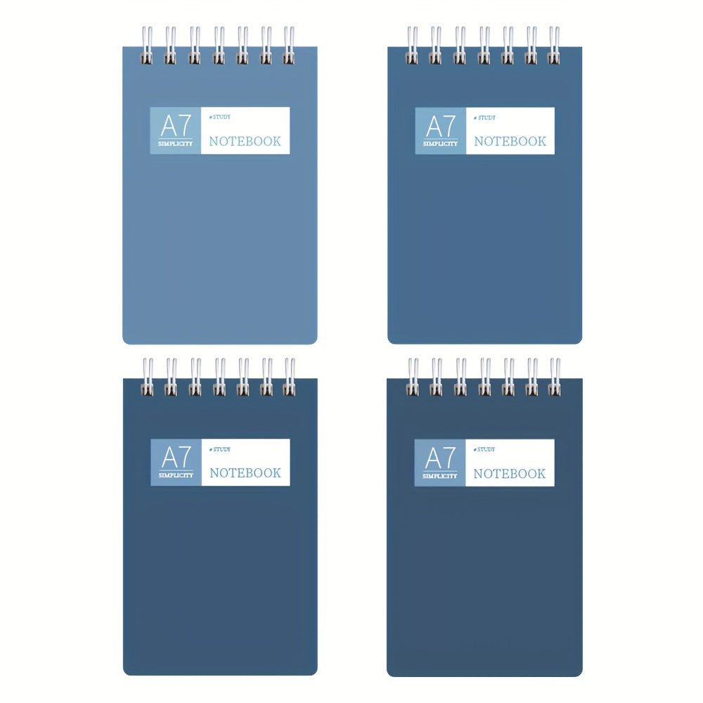 4pcs A7 Spiral Notebooks 80 Sheets