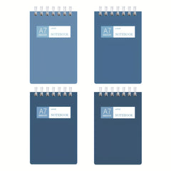4pcs A7 Spiral Notebooks 80 Sheets