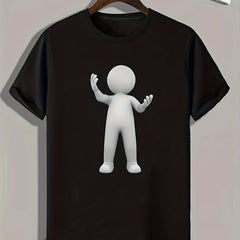 Abstract Pattern Print Mens Graphic T shirt for Summer