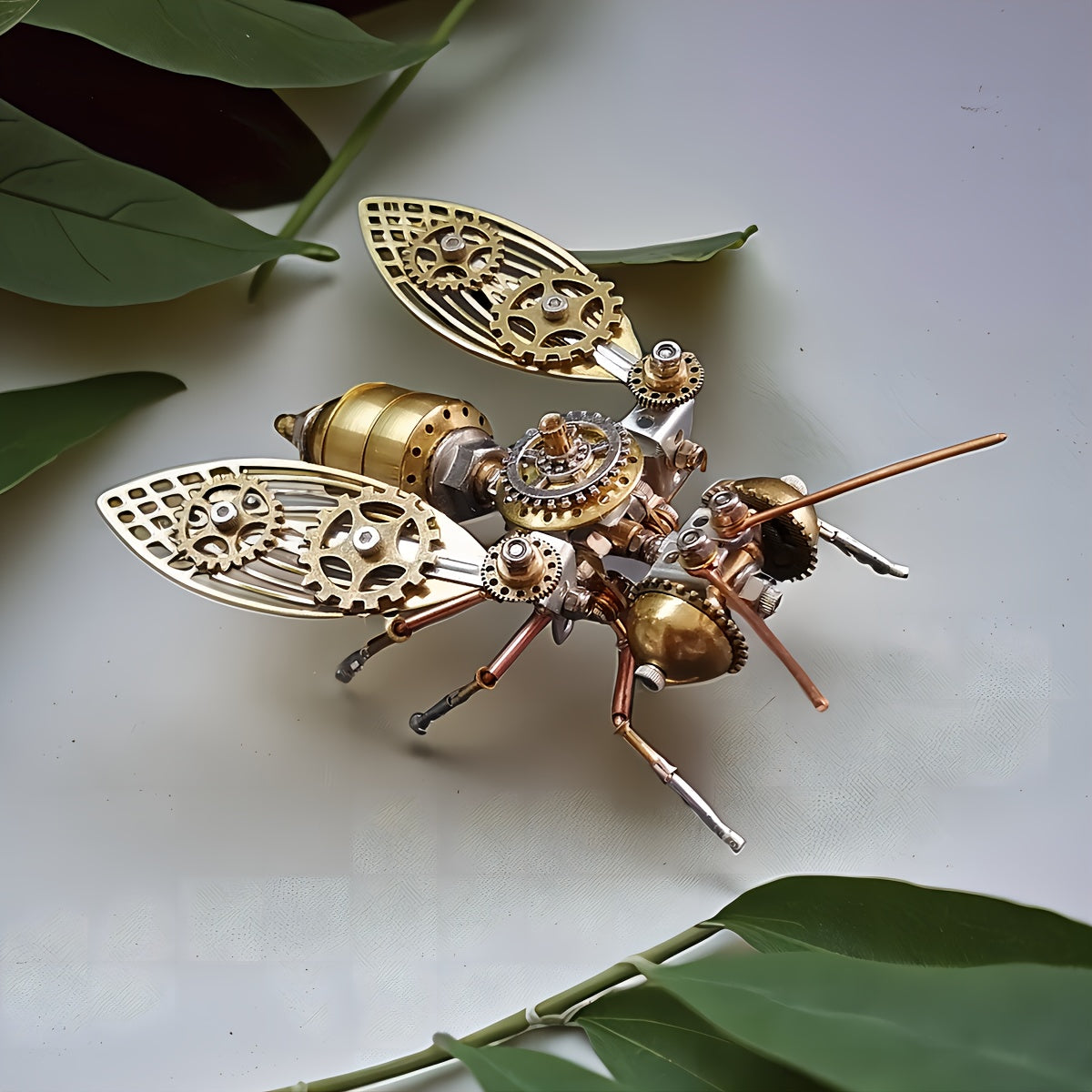 Steampunk Bee 3D Puzzle Golden Insect Model Metal Kit