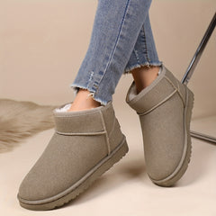 Women's Thermal Fluffy Snow Boots Slip On Warm Soft Sole Fuzzy Shoes