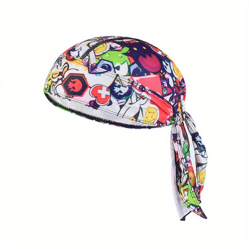 Quick Drying Sport Turban Hip Hop Lace Up Bandana Unisex Skull Cap