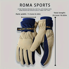 Men's Skiing Gloves Winter Windproof Touch Screen Warm Keeping