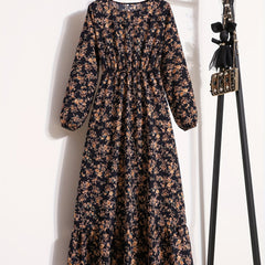 Floral Print Long Sleeve Dress for Women