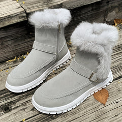 Women's Plush Lined Snow Boots Winter Warm Flat Outdoor Boots