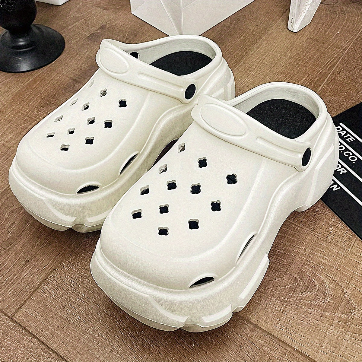 Women's Platform Clogs Closed Toe Wedge Slide Sandals