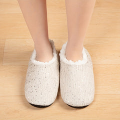 2 Pairs Plush Lined Low Cut Floor Socks Soft & Warm Women's Stockings