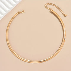 18K Plated Golden Collar Neck Ring Fine Jewelry Choker