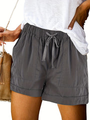 Boho Elastic Waist Wide Leg Shorts