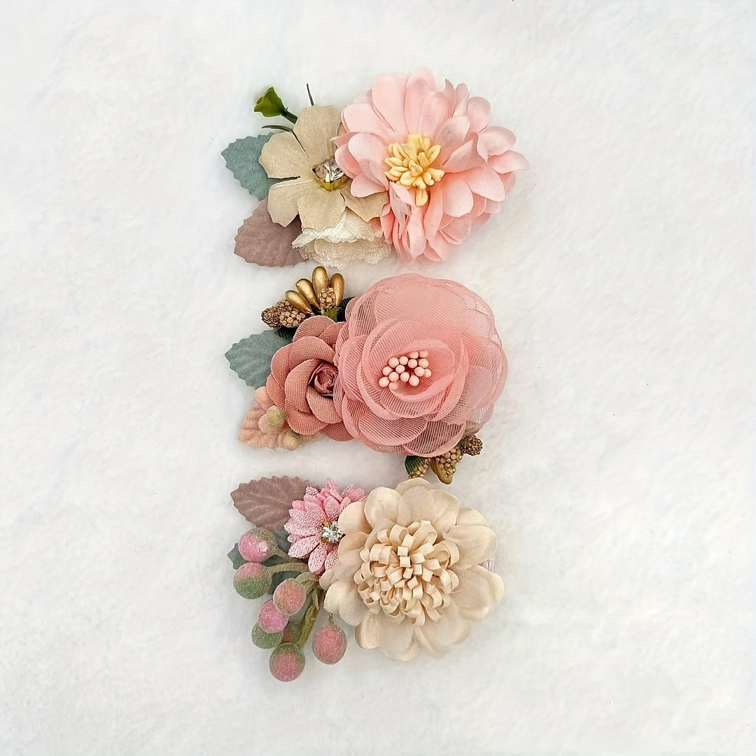 Rose Flower Hair Clips for Girls Hair Accessories