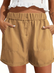 High Waist Pocket Shorts for Women