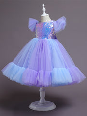 Sequin Fish Scales Princess Dress Fancy Dress Up Party Costume