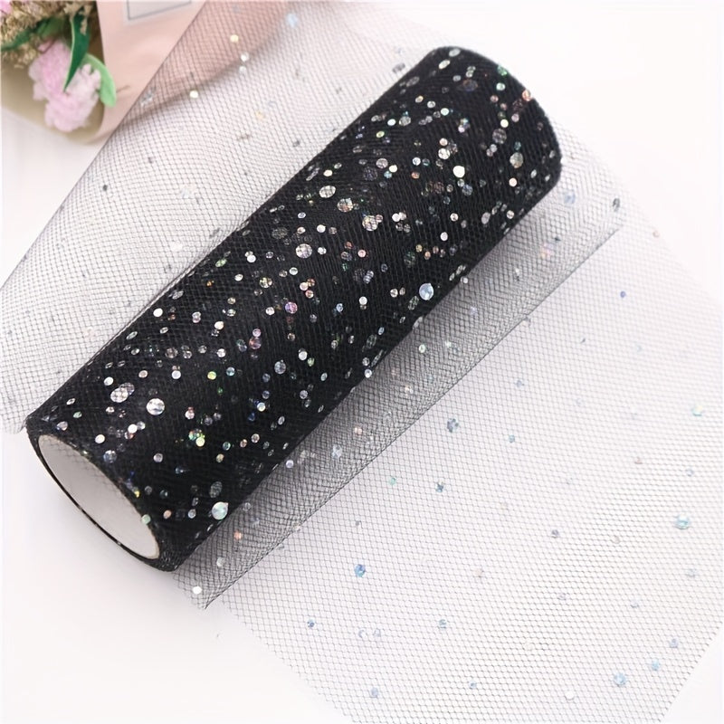 Laser Sequins Tulle Roll DIY Skirt Wedding Gift Wrap Sewing Craft Bow Bridal