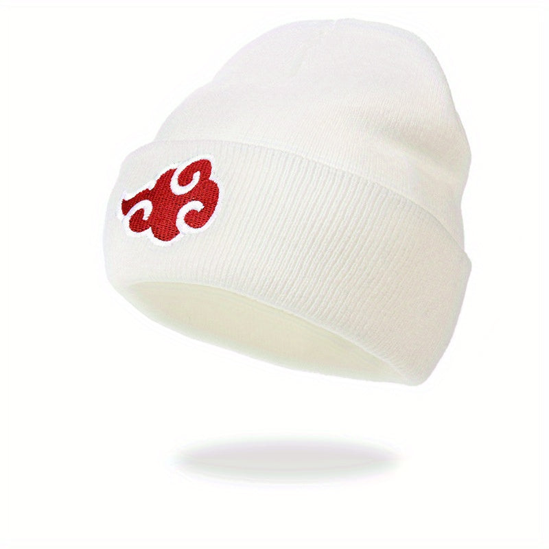 Cloud Embroidery Beanie Solid Knit Hat Hip Hop Cap