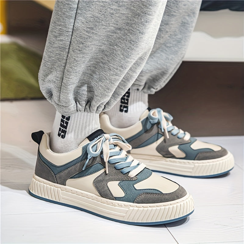 Men's Lace Up Skate Shoes Lightweight Comfy Sneakers Spring Summer