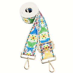 Butterfly Pattern Bag Strap Replacement Wide Shoulder Bag Strap DIY