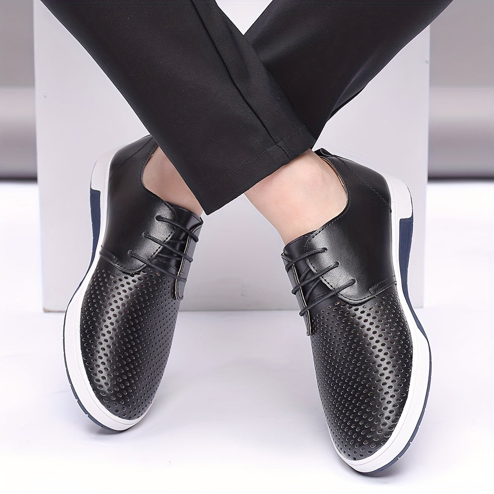 Men's Oxford Sneakers Breathable Flat Shoes for Office Wedding