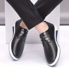 Men's Oxford Sneakers Breathable Flat Shoes for Office Wedding