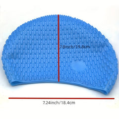 Adult Waterproof Silicone Swimming Cap Elastic Pool Cap