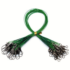 Durable Fishing Steel Wire with Swivel Ring Anti Bite Guide Line Fishing Tackle