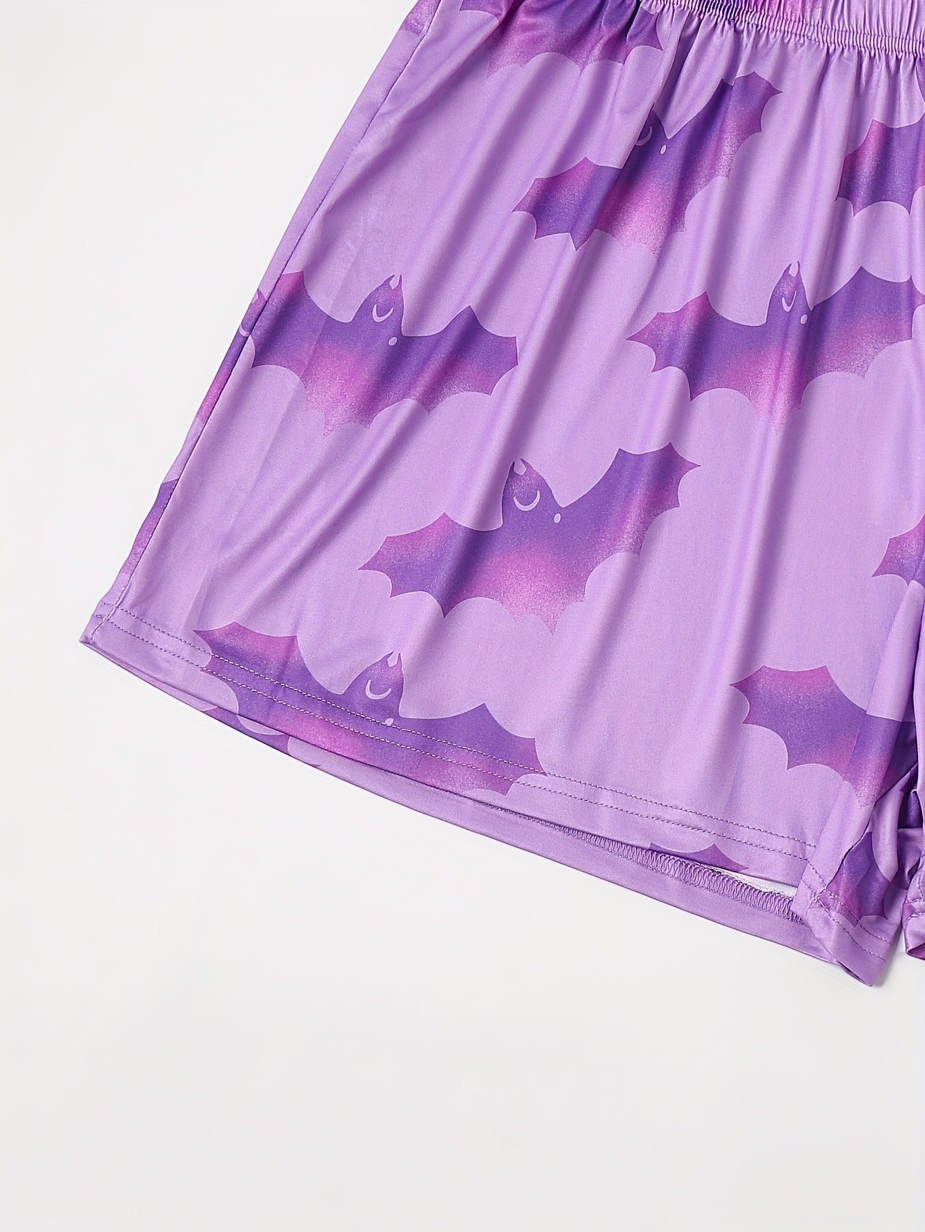Ombre Bat Print Lounge Shorts