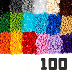 Bulk Building Blocks with Classic 1X1 Round Plates in Rainbow Colors